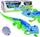 Lodër hardhucë me telekomandë Exploration Jungle, 35 cm, dritë LED, jeshile blu