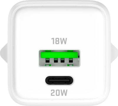 Karikues muri Yenkee YAC G38, 20W, me USB‑C dhe USB‑A, i bardhë