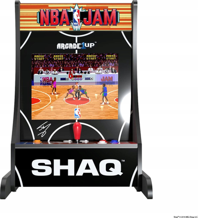 Kabinet lojërash Arcade1Up NBA Jam Partycade, i vogël, për mur edhe tavolinë, shumëngjyrësh