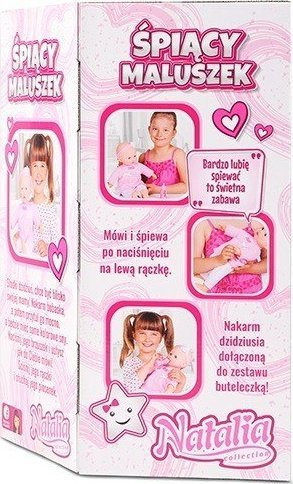 Kukull Artyk Natalia Sleeping Baby, 38 cm, me zë, me ngjyra nga të gjitha