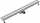Shkarkues linear dushi Spiroflex LA 700 Aquasteel, 70 cm, çelik inoks, argjendtë