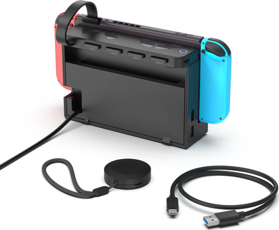 Lexues kartrixh Unitek G1002E për Nintendo Switch, 4 slote, me telekomandë, i zi