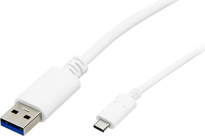 Kabllo USB 3.0 A në USB C, 1m, e bardhë
