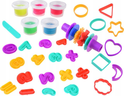 Set plasteline ZA4292, forma numrash, lojë edukative, shumëngjyrëshe