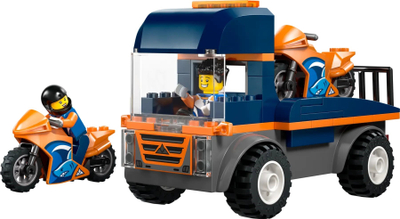 Set ndërtimi LEGO City 60491 Motorcycle Transporter, kamion transportues, motoçikleta, shumëngjyrësh