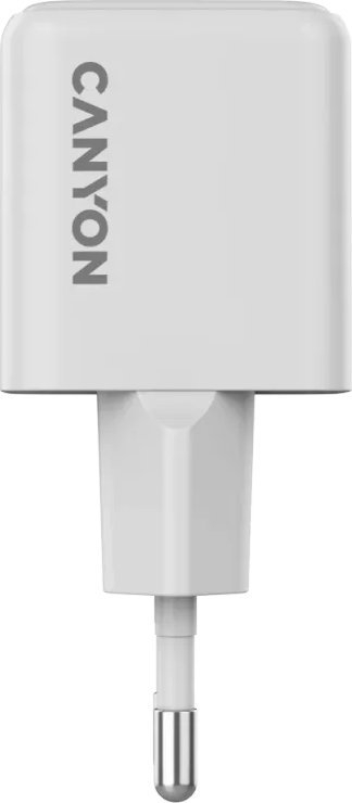 Karikues muri Canyon CU20AC GaN, 20W PD, me 2 porta USB-A edhe USB-C, i bardhë
