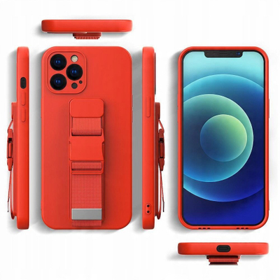 Kapak telefoni Hurtel Rope Case për Xiaomi Redmi Note 11 Pro, silikon, me litar, i kuq