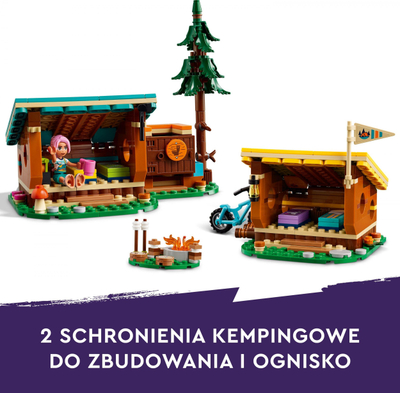 Set ndërtimi LEGO Friends 42624 Adventure Camp Cozy Cabins, kamping, 7+, shumëngjyrësh
