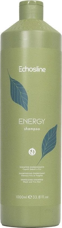 Shampo energjizuese për flokë Echosline Energy, për flokë të dobët dhe të hollë, 1000ml