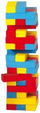 Loja me kulla druri Goki Jenga Tower Small GOKI HS973, madhësi e vogël, shumëngjyrëshe
