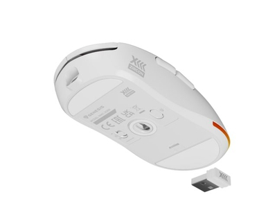 Maus gaming Genesis Zircon XIII, pa kabllo, RGB, i bardhë