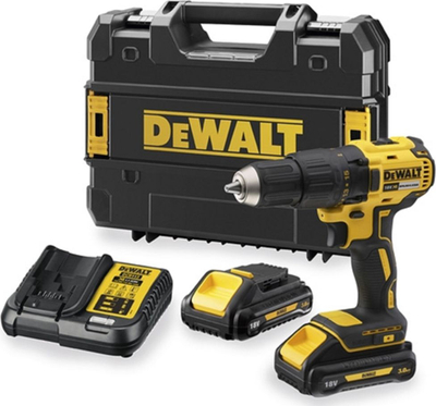 Stërvitëse‑kaçavidë Dewalt DCD777L2T, 18V, me 2 bateri 3Ah, verdh e zez