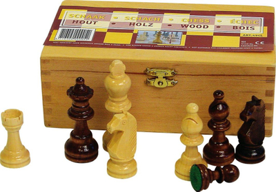 Figurina shahu Abbey Game, set druri i rënduar, mbret 93 mm i gjatë, bardh e zi