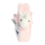 Lodër pelushi Aurora Fancy Pals Unicorn, set me çantë, 20 cm, rozë me të bardhë