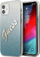 Futrollë për telefon Guess Glitter Gradient Script GUHCP12SPCUGLSBL, për iPhone 12 mini, e fortë, blu