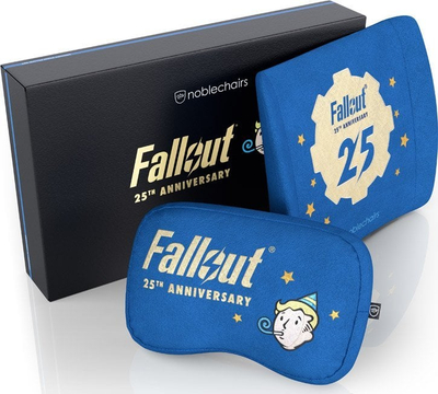 Сет перници со мемориска пена noblechairs Fallout 25th Anniversary, за врат и половина, црн