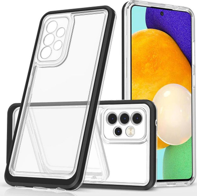 Mbulesë telefoni Clear 3n1 për Samsung Galaxy A13 5G, mbron nga goditjet, transparente me kornizë të zezë