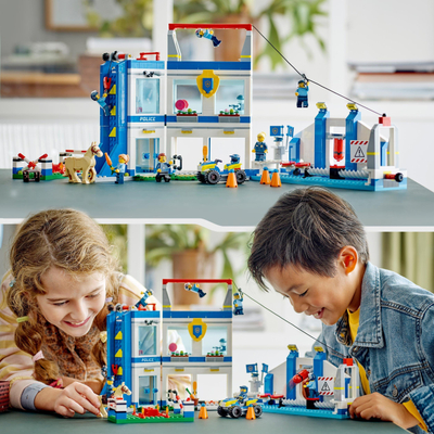 Lodër ndërtuese LEGO City Police Training Academy 60372, set ndërtimi policie, 6+ vjeç, shumëngjyrëshe