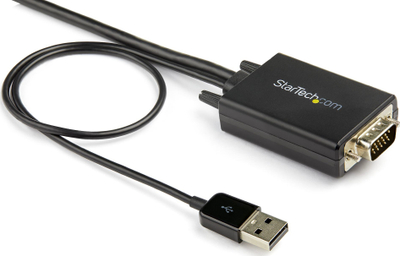 Kabull adaptor Startech VGA në HDMI, 1080p, 2m, i zi