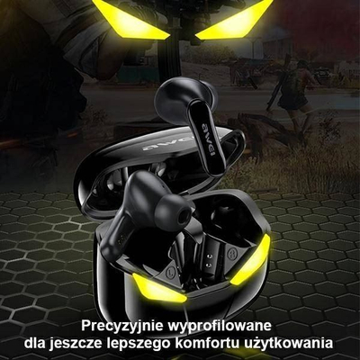 Kufje pa tela Awei T35, Bluetooth 5.0, TWS, të zeza