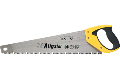 Пила за панели Topex Aligator 10A446, 450mm, 7 TPI, портокалова