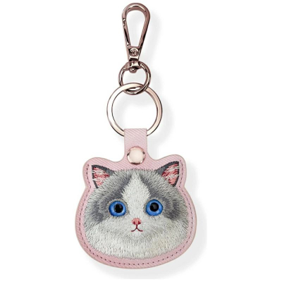 Mbajtëse AirTag Nimmy Big Eyed Pet 2.0 Cat, për qafore dhe çelësa, rozë