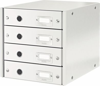 Kuti organizimi Leitz Click &amp; Store, me 4 sirtarë, karton i laminuar, gri