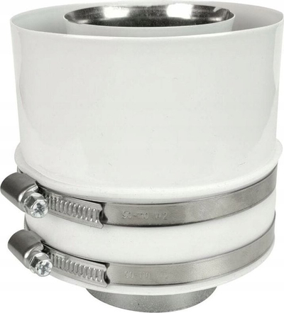 Adapter flue gaz Ariston SpiroFlex 60/100 AR, për kaldaja, i bardhë