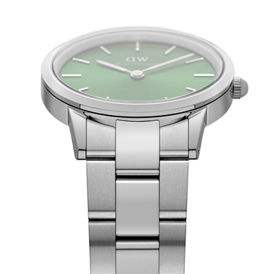 Orë për meshkuj Daniel Wellington Iconic Link Emerald 40 DW00100427, e argjendtë/gjelbër