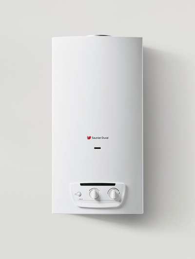 Bojler me gaz Saunier Duval OPALIA C mini 114/1 I, 11 l/min, montim në mur, i bardhë