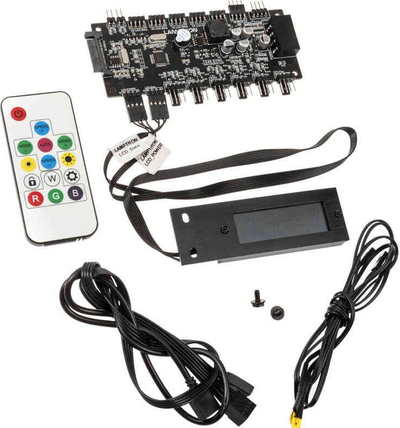 Kontrollues ventilatoresh PC Lamptron TC20 Sync Edition, 2 slote PCI, RGB, i zi