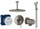 Sistem за туширање GROHE Essence 25287AL0, вградено тело, туш глава 31 cm, мат графит