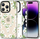 Kuti mbrojtëse Tech-Protect Magmood MagSafe për iPhone 15 Pro, dizajn White Daisy, e bardhë