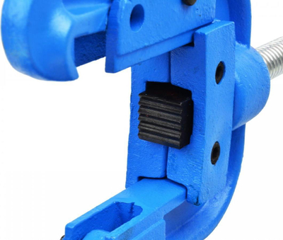 Ngërshë tubash GEKO, diametër maksimal 2", metalik, blu