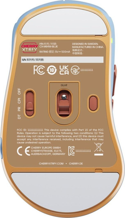 Maus gaming CHERRY XTRFY M64 Wireless, sensor Pixart 3395, pa kabllo, i zi