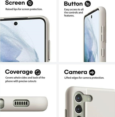 Машна за телефон Mercury Silicone за iPhone 15 6.1", светло сива