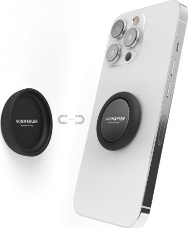 Mbajtëse telefoni Vonmählen Backflip Signature 3 në 1, që ngjitet mbrapa te telefoni, e zezë