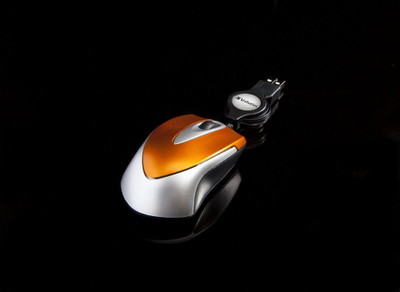 Maus Verbatim GO, me kabllo, USB, i bardhë dhe portokalli