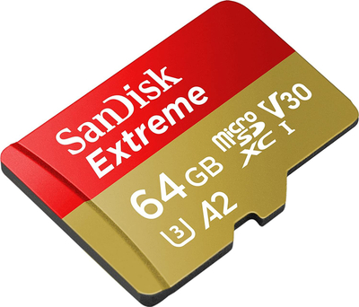 Kartë memorie SanDisk Extreme, 64GB, MicroSDXC UHS I, Class 10