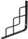 Клипса за рафт Shelf Bracket HH81718, 200x200 mm, метал, црна