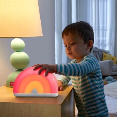 Pajisje qetësuese për foshnje Mattel Fisher Price Glowing Rainbow HGB91, dritë nate me melodi, shumëngjyrëshe