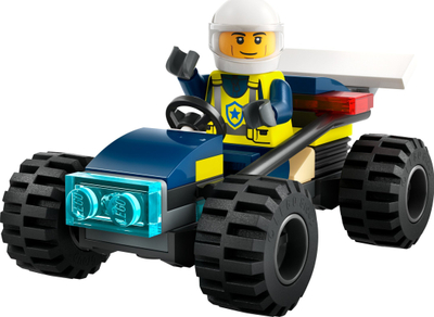 Set lodër LEGO City Police All Terrain Buggy 30664, 35 copa, makinë policie