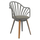 Karrige Anais me këmbë druri 60×61×85,5 cm (HM8049.10), gri