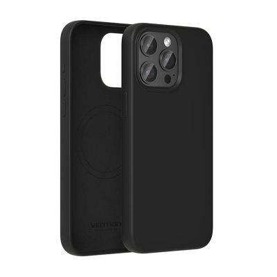 Mbrojtëse telefoni Vention Liquid Silicone, për iPhone 15 Pro, MagSafe, e zezë