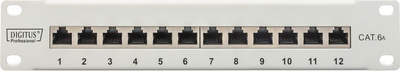 Patch panel Digitus DN-91612S-EA-G, 10" 1U, 12x RJ45 Cat.6A, gri