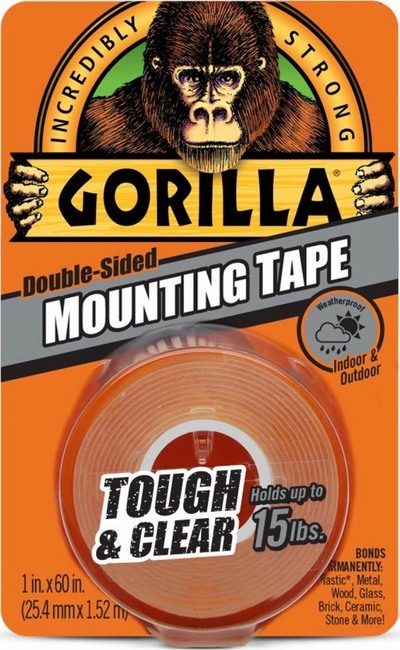 Shirit montimi Gorilla Glue me dy ane, 1.52 m, 25.4 mm, transparent