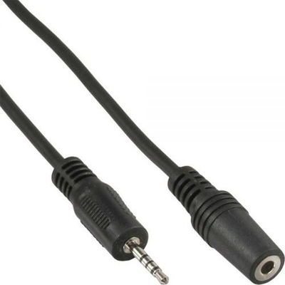 Kabllo audio InLine 99308E, Jack 2.5mm në 3.5mm, 2m, e zezë