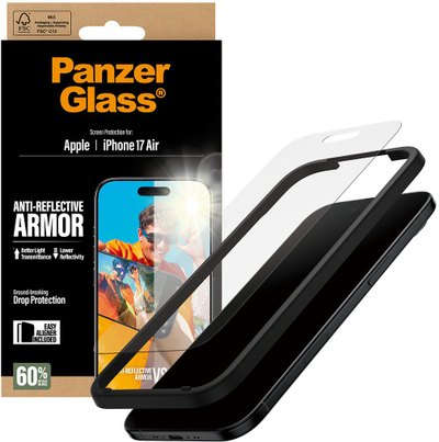 Mbrojtëse ekrani PanzerGlass Anti-Reflective Armor për iPhone Air, anti-reflektuese, transparente