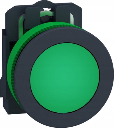 Buton shtypës Schneider Electric Harmony XB5FVM3, LED 230–240 V AC, plastik, i gjelbër