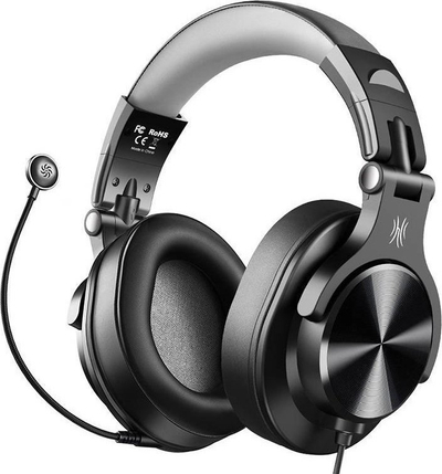 Слушалки студио OneOdio A71D, on ear, со микрофон, црни